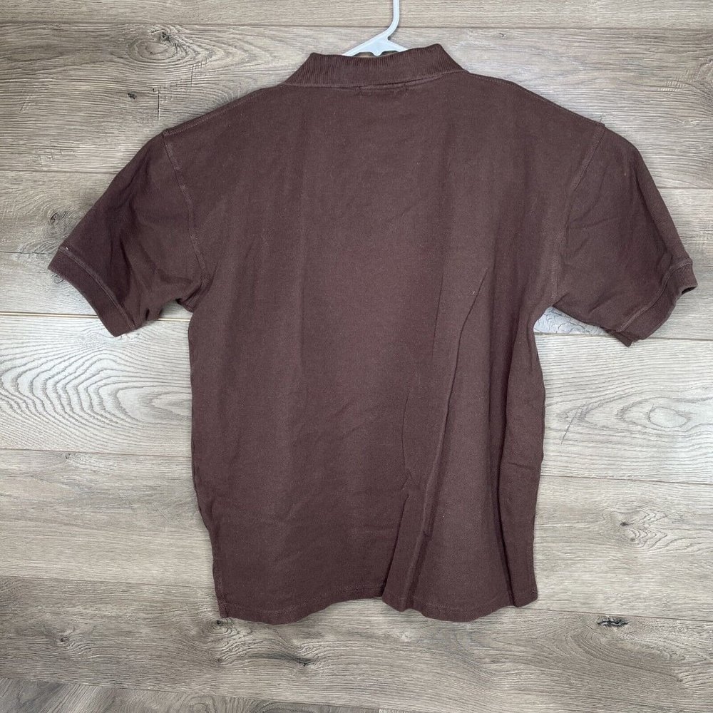Jamaica Souvenir Polo Shirt Mens XL Brown Short Sleeve Cotton Daily Polo Tag - Picture 7 of 9